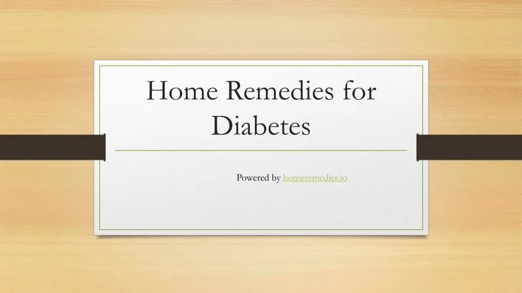 home remedies for diabetes