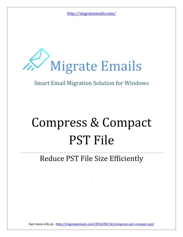 Compress Outlook PST Files