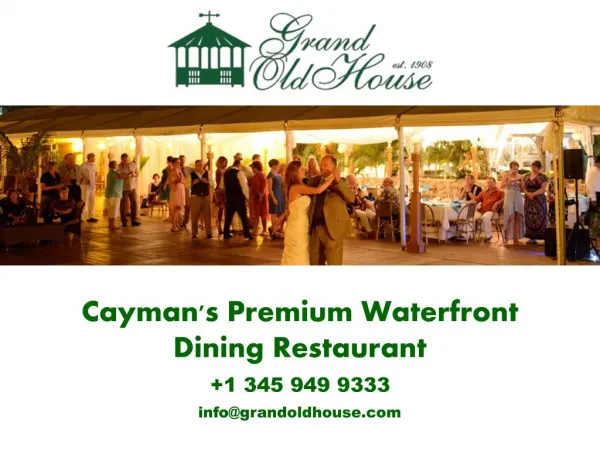 Enjoy the Ultimate Waterfront Fine Dining in Cayman!
