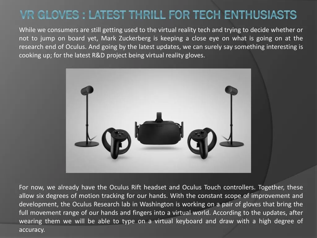 vr gloves latest thrill for tech enthusiasts