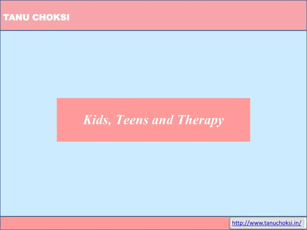 kids teens and therapy