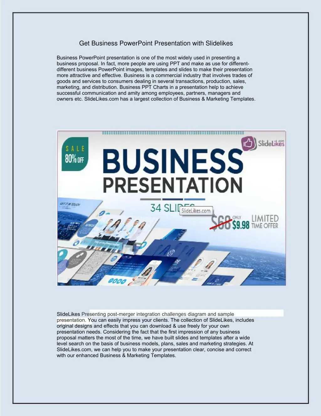 get business powerpoint presentation with