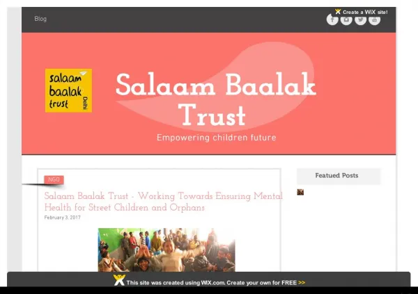 Salaam Baalak Trust - Working Towards Ensuring Mental Health for Street Children and Orphans