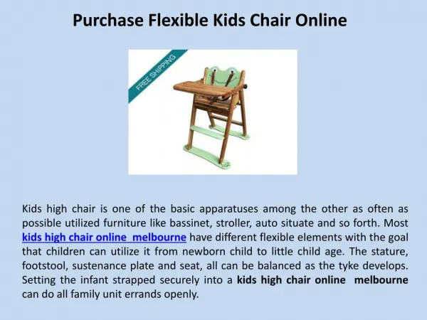 Purcahse flexible kids chair online