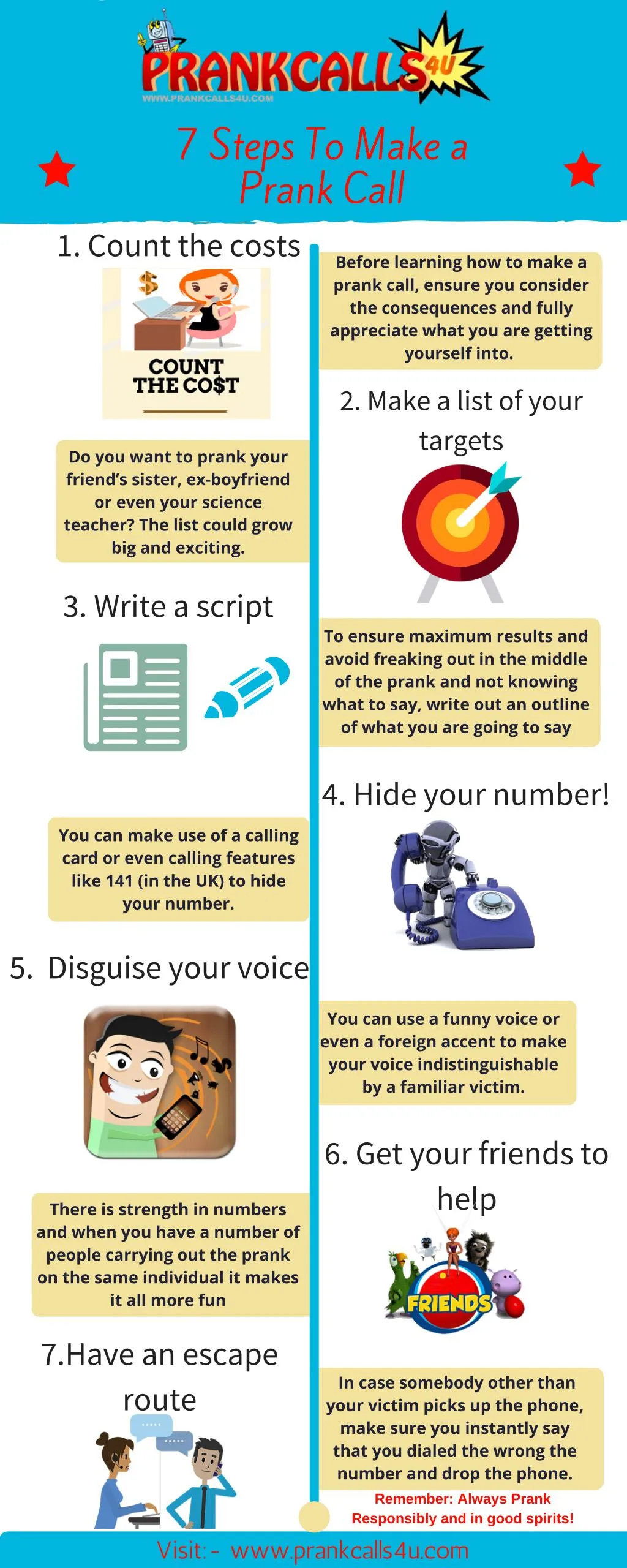 7 steps to make a prank call