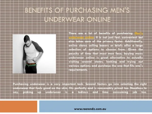 Benefits of Purchasing Men's Underwear Online