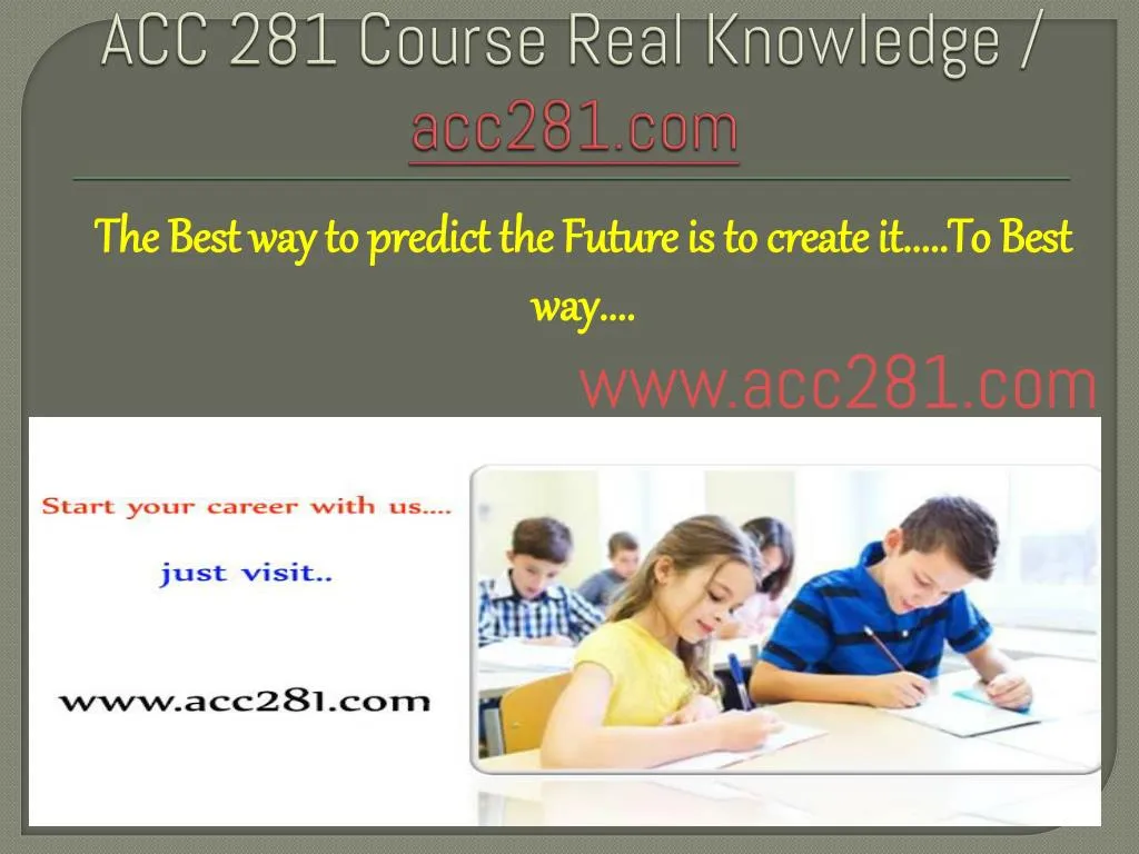 acc 281 course real knowledge acc281 com
