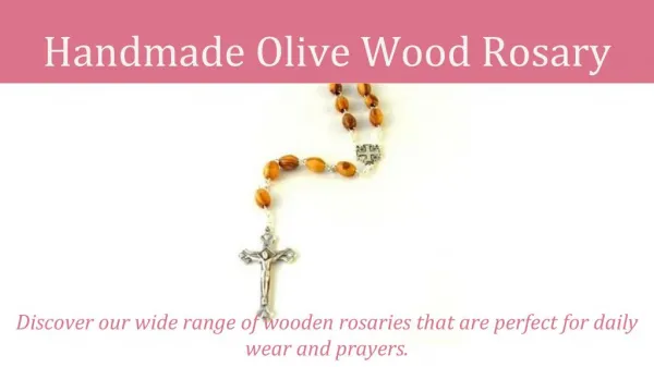 Handmade olive wood rosary