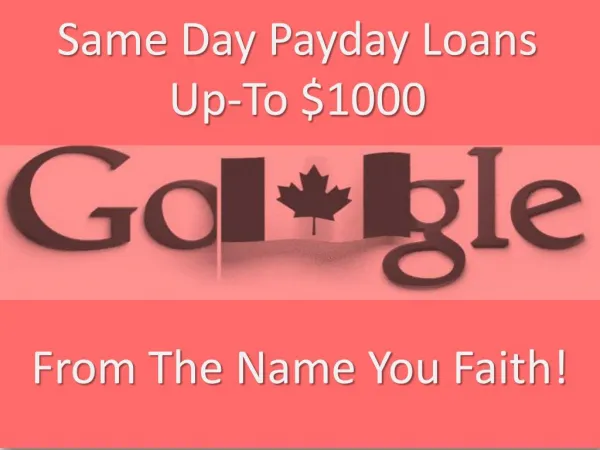 Same Day Loans Canada Get Quick Cash Help For Unexpected Crisis