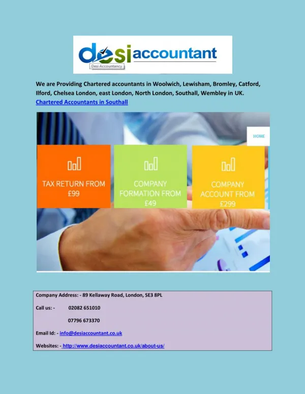 Chartered Accountants in Southall, Ilford,Bexley and Dartford in UK