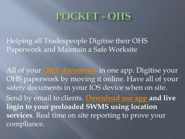 Best Software for OHS Australia - Pocket OHS