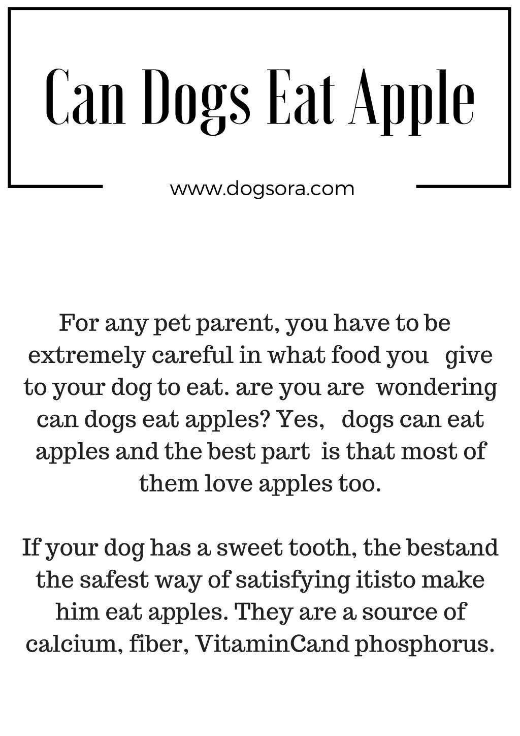 can dogs ea t apple