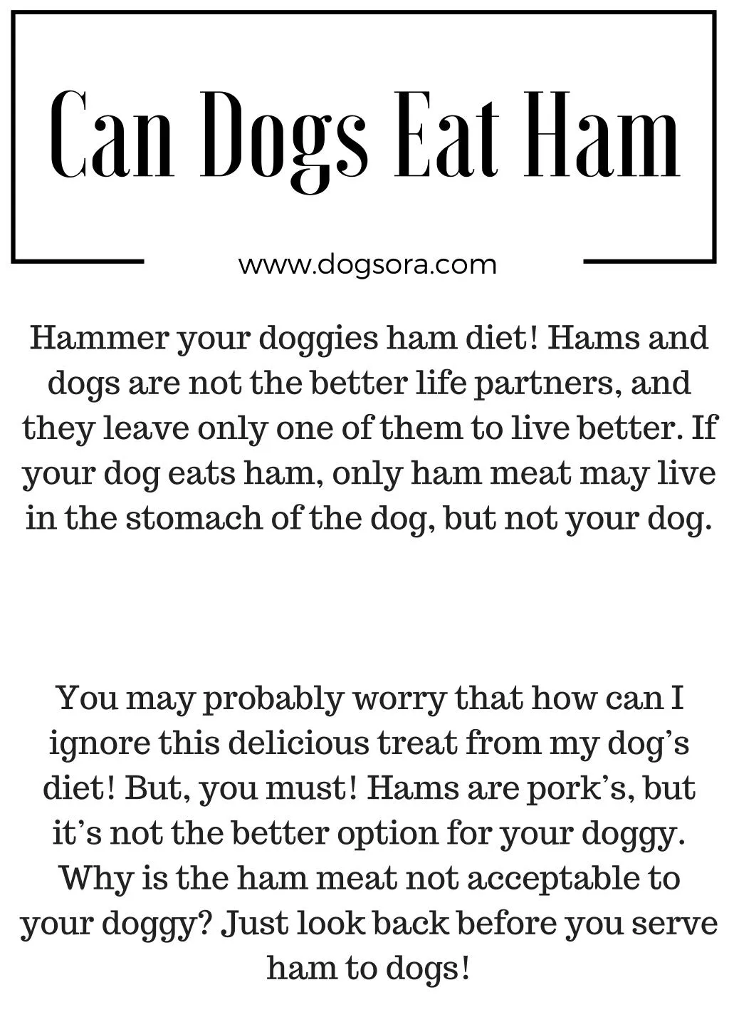 can dogs ea t ham