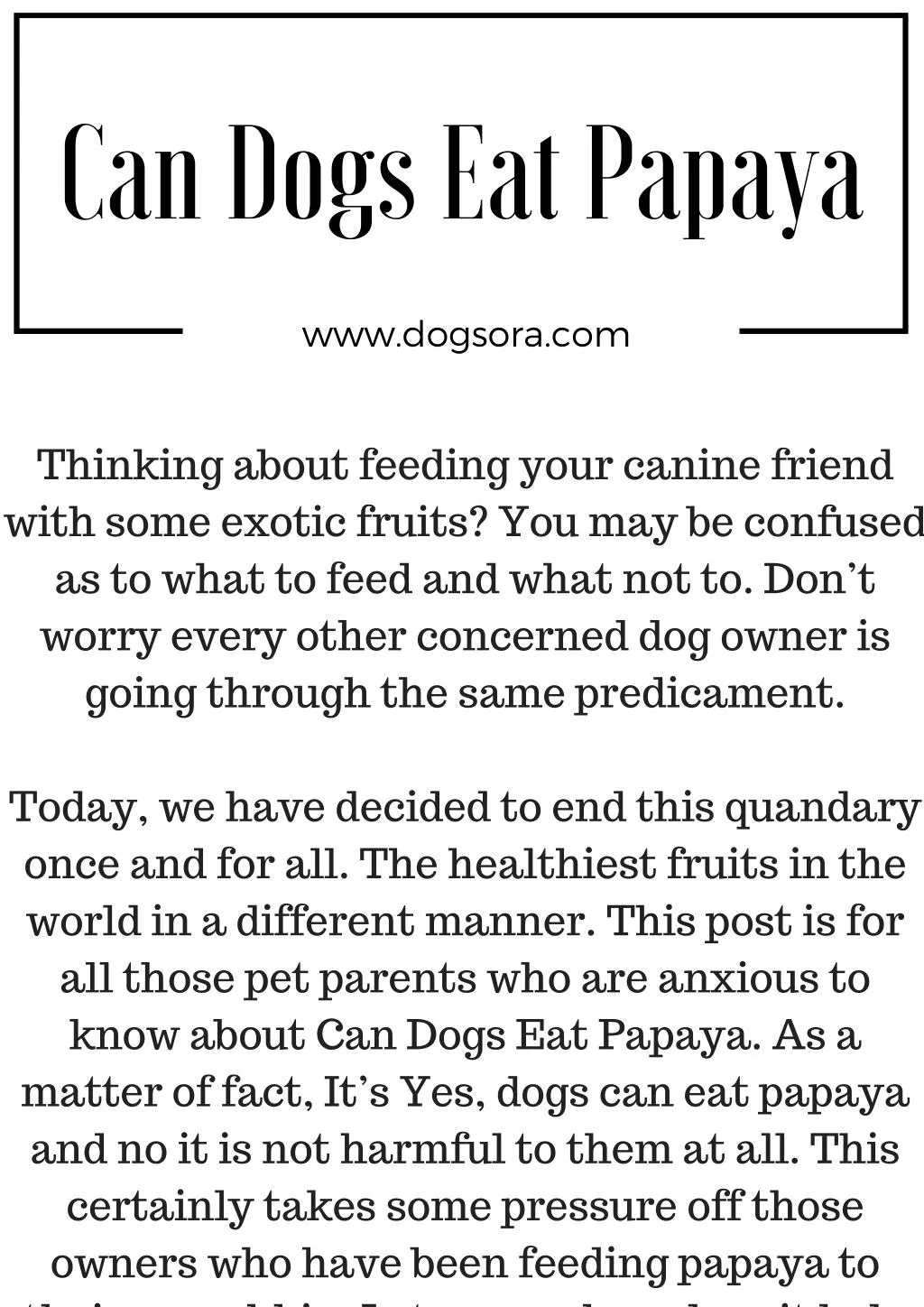 can dogs ea t papaya