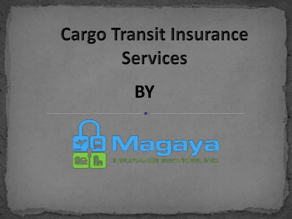 cargo transit insurance services
