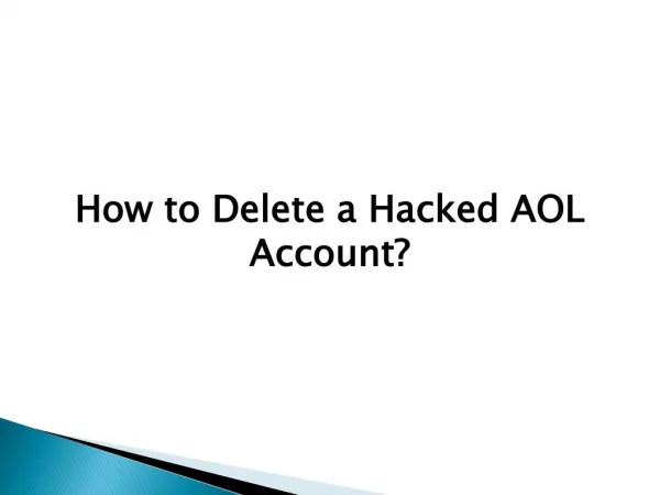 How To Delete A Hacked Aol Account?