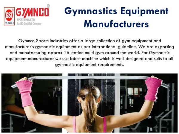 Gym Equipment Manufacturers