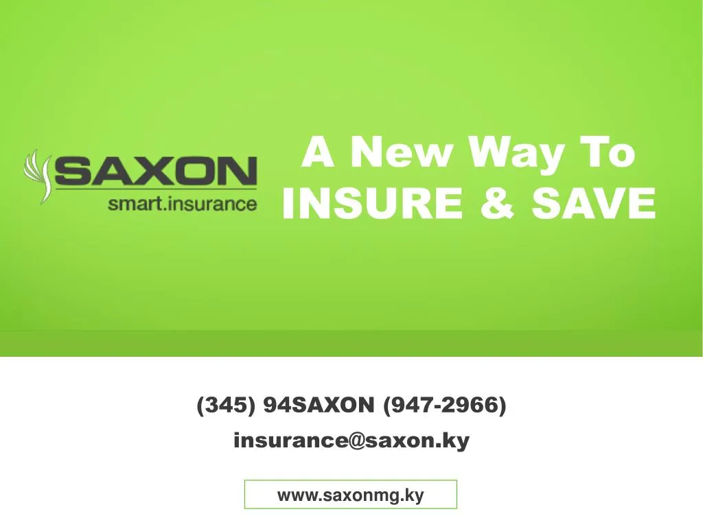 a new way to insure save