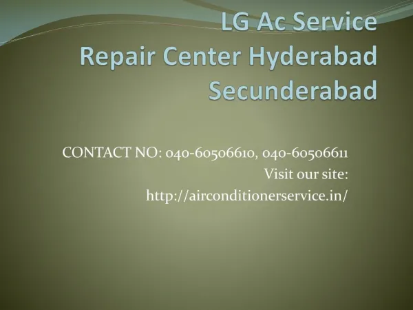 LG Ac Service Repair Center Hyderabad Secunderabad