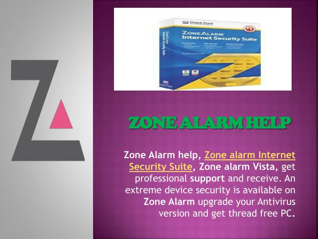 zone alarm help