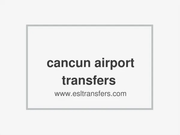 cancun airport transfers