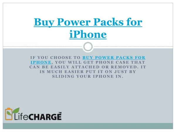 Buy Power Packs for iPhone