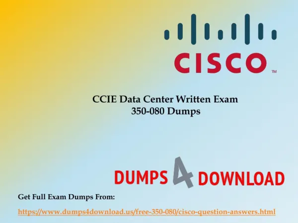 Cisco 350-080 Exam Sample Questions - Slide