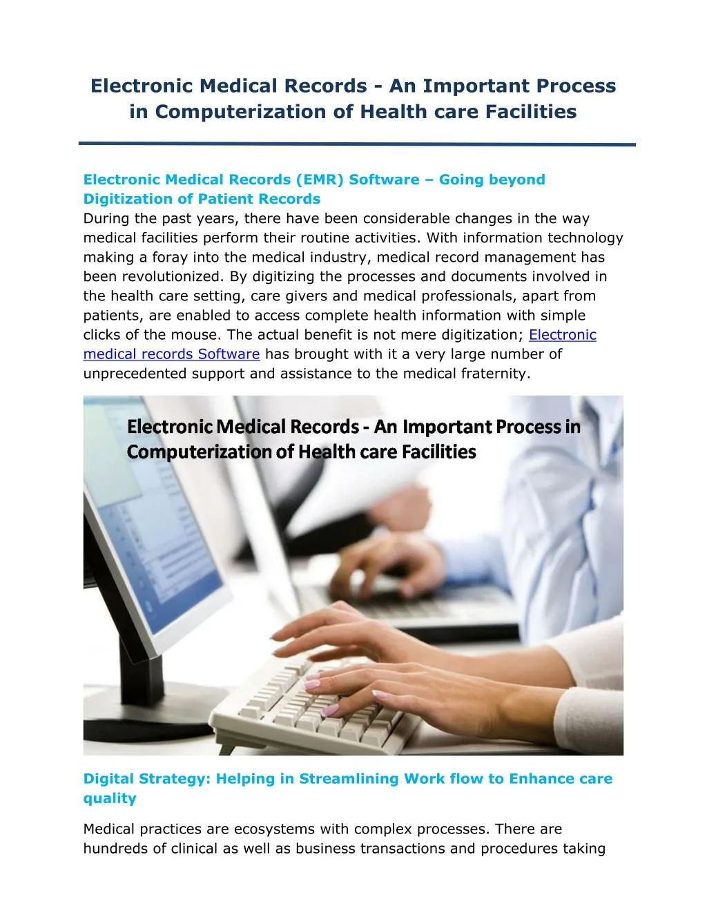 electronic medical records an important process