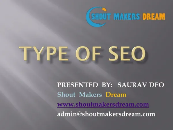 Type of SEO With On Page & Off Page Factors | 2017 | ShoutMakersDream