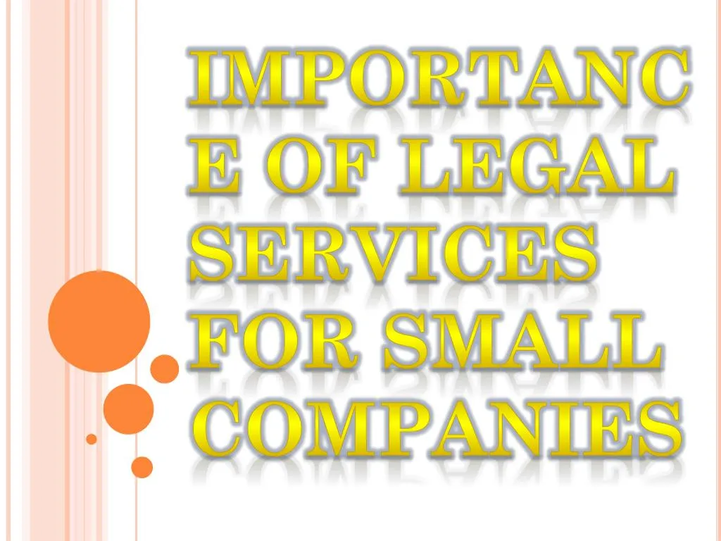 importance of legal services for small companies