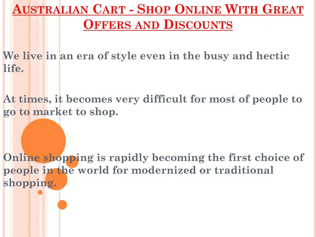 australian cart shop online with great offers and discounts