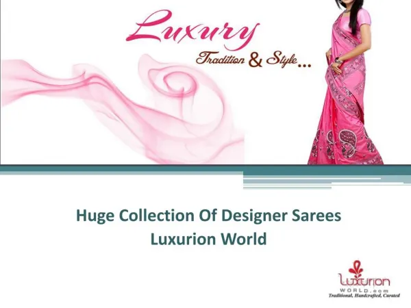 Buy Online Designer Silk Sarees - Luxurionworld