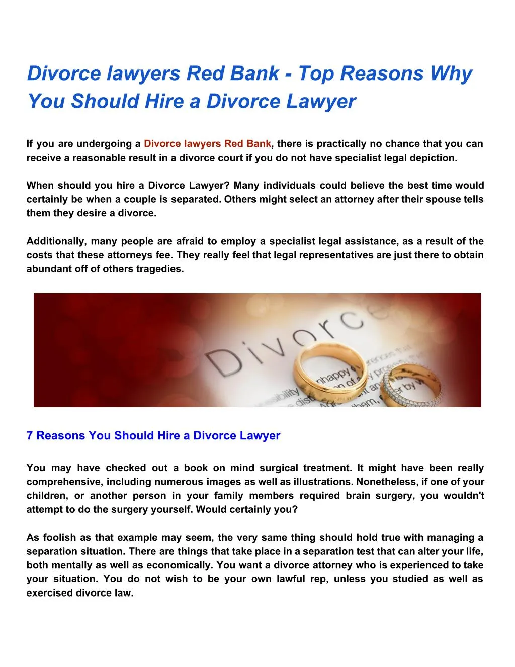 divorce lawyers red bank top reasons