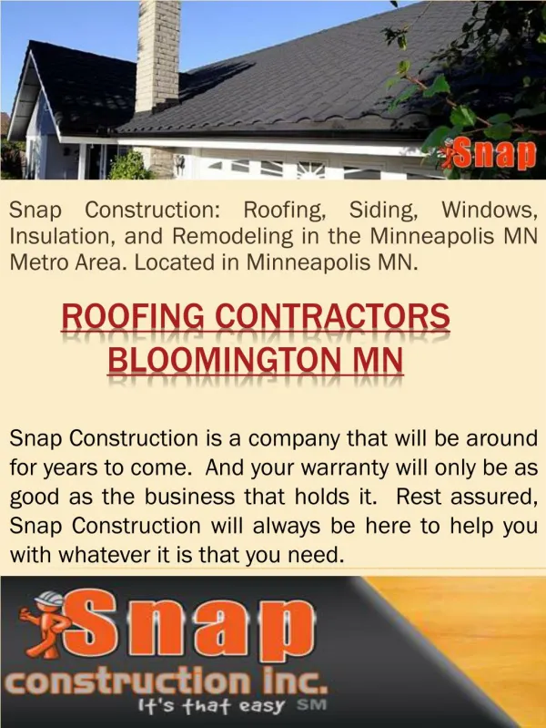 Roofing contractor bloomington mn