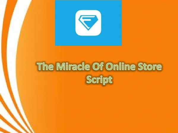 The Miracle Of Online Store Script