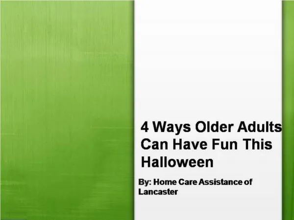 4 Ways Older Adults Can Have Fun This Halloween