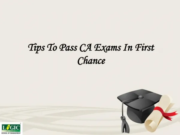 Tips to Pass CA Exams in First Chance