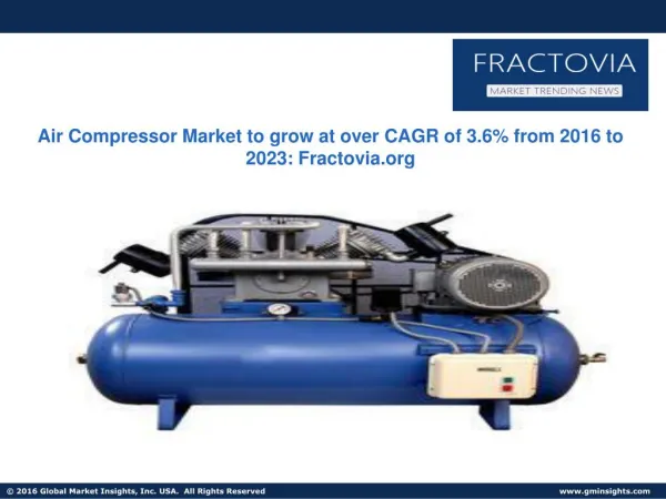 U.S. Air Compressor Market share to grow at a CAGR of 3.2% from 2016 to 2023
