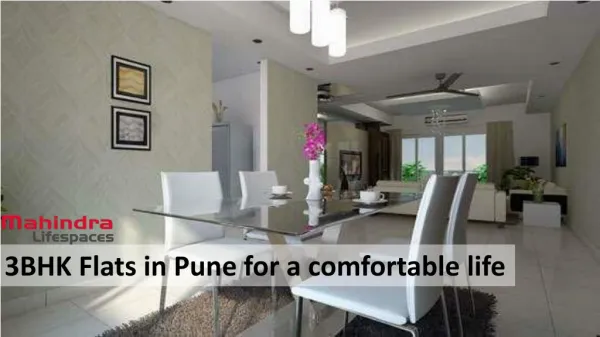 3BHK Flats in Pune for a comfortable life