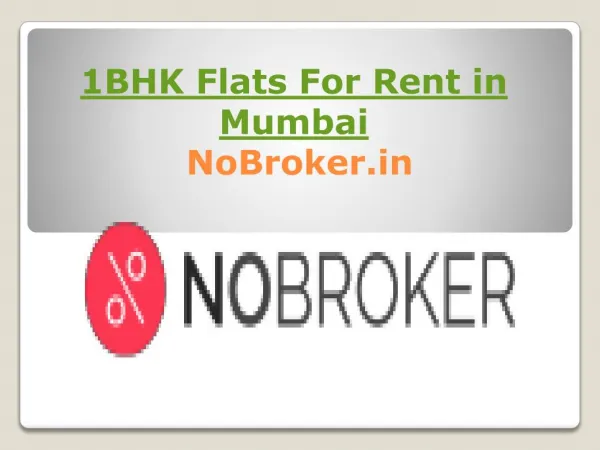 1 bhk Flat on Rent in Mumbai without Brokerage