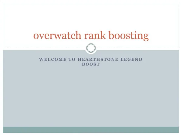 overwatch boosting