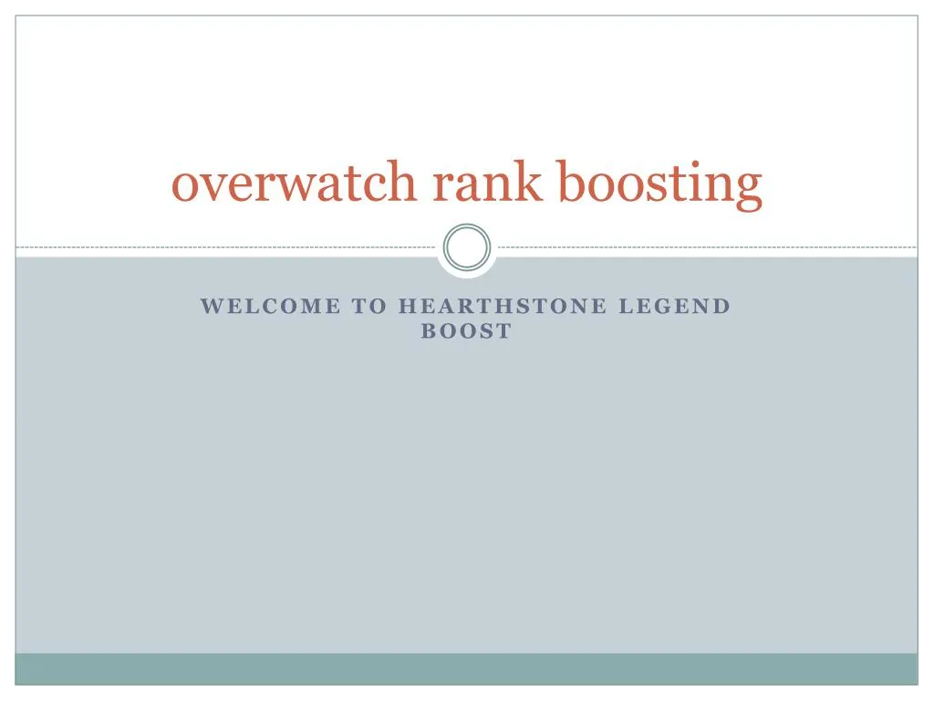 overwatch rank boosting