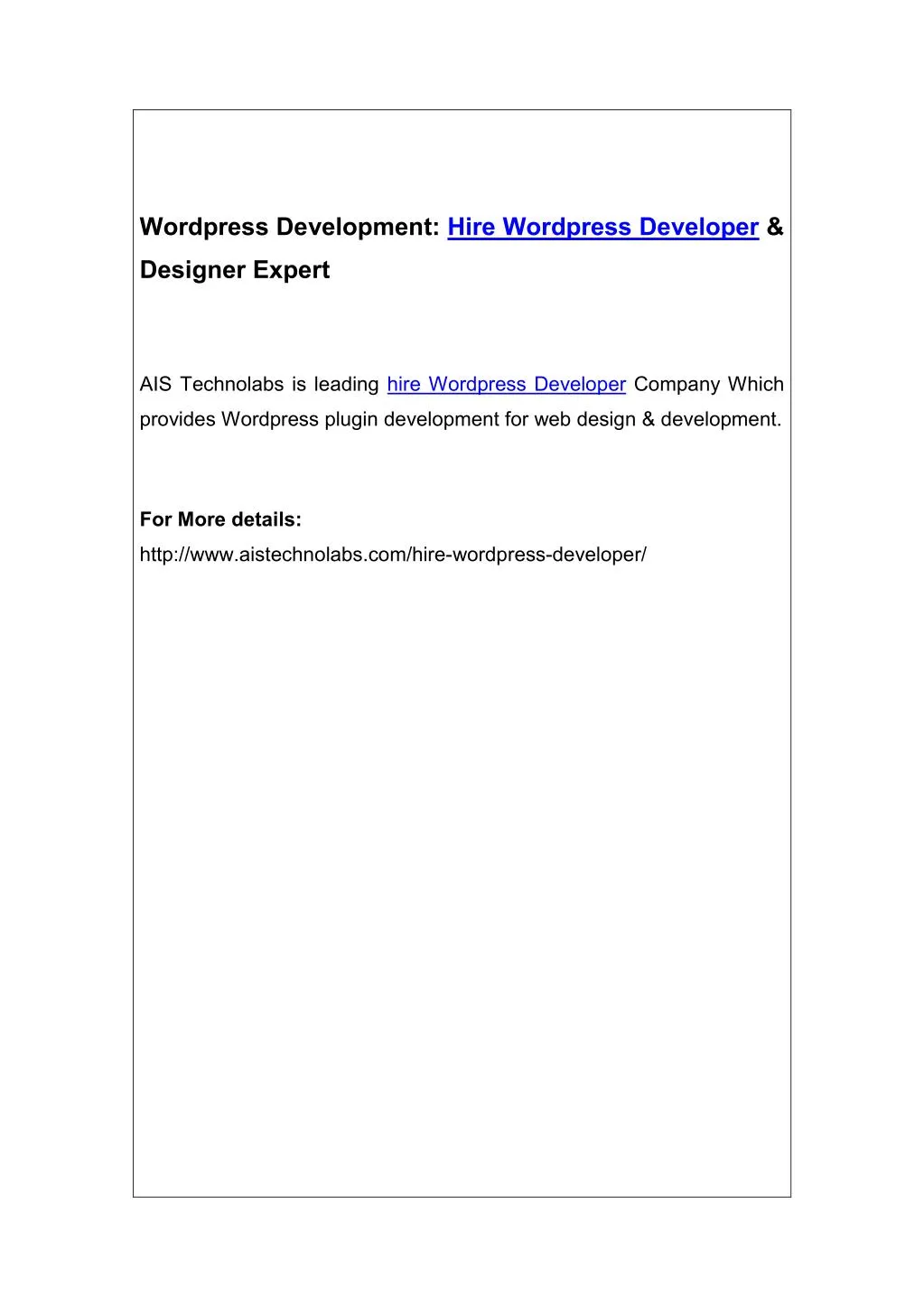 wordpress development hire wordpress developer