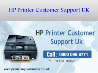 Hp printer customer support UK - slide 1