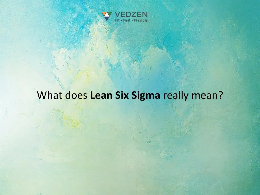 what does lean six sigma really mean