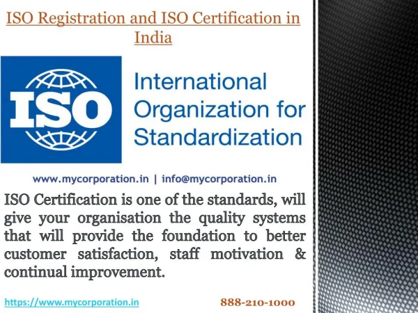 ISO Registration and ISO Certification in Delhi India