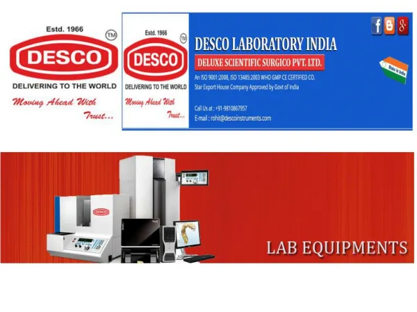 Laboratory Centrifuge Products | DESCO