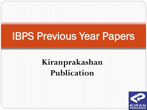 Ibps previous year papers at kiranprakashan publication