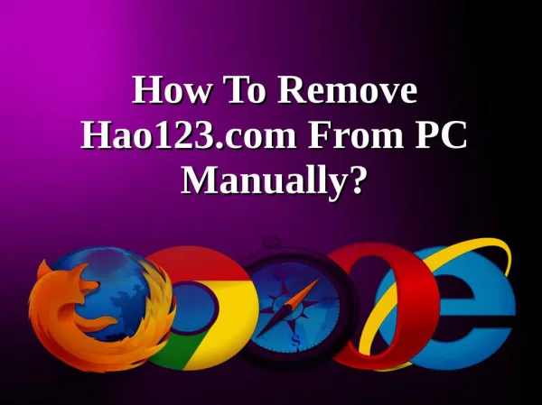 How To Remove Hao123.com From PC Manually?