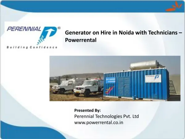 Generator on Hire in Noida with Technicians – Powerrental